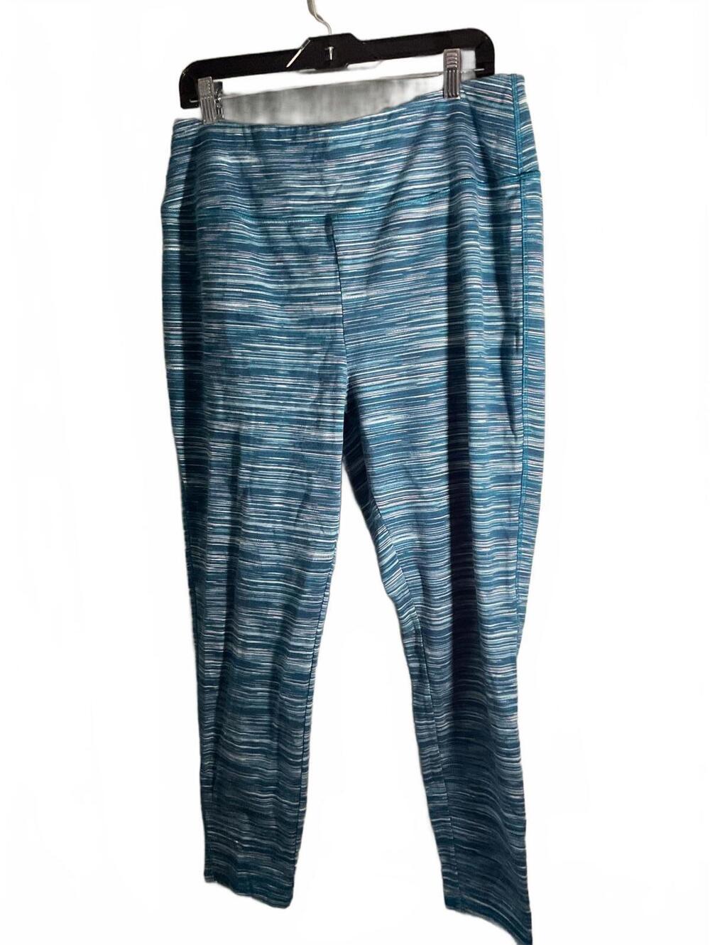 Talbots Blue Striped Leggings XL
